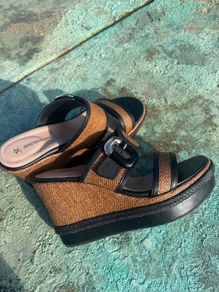 Addison Buckle-Strap Wedge top/side