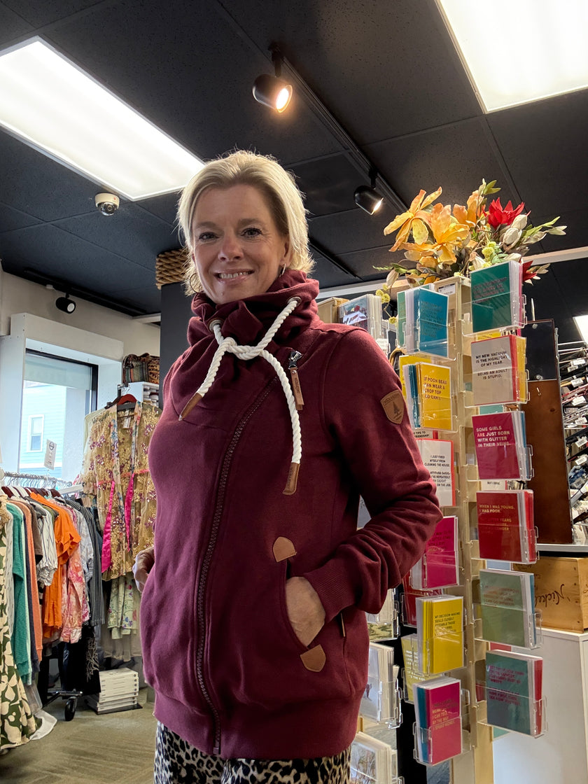 Wanakome Hestia  Zip Cowl Neck