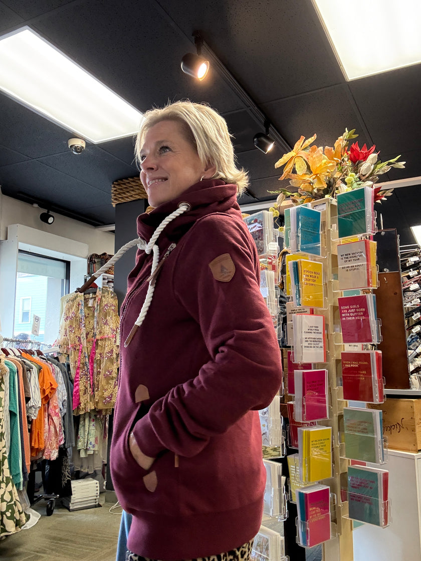 Wanakome Hestia  Zip Cowl Neck