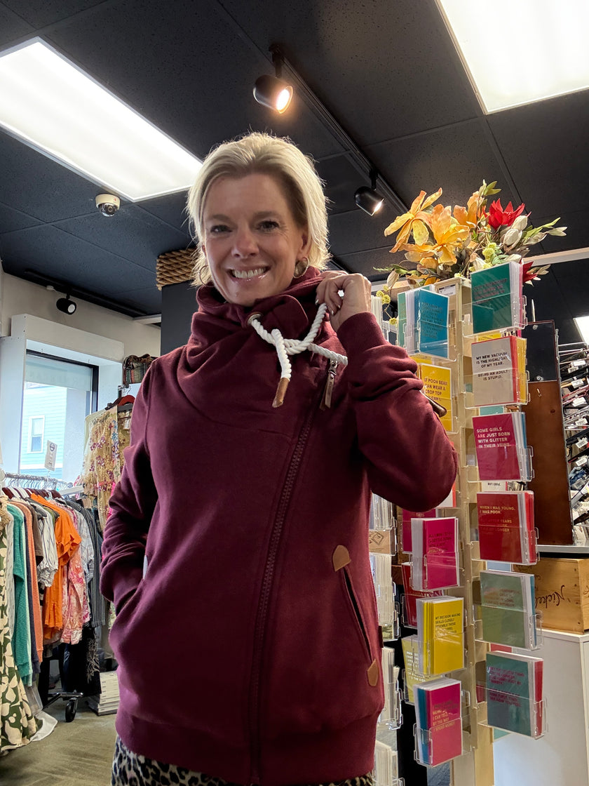 Wanakome Hestia  Zip Cowl Neck