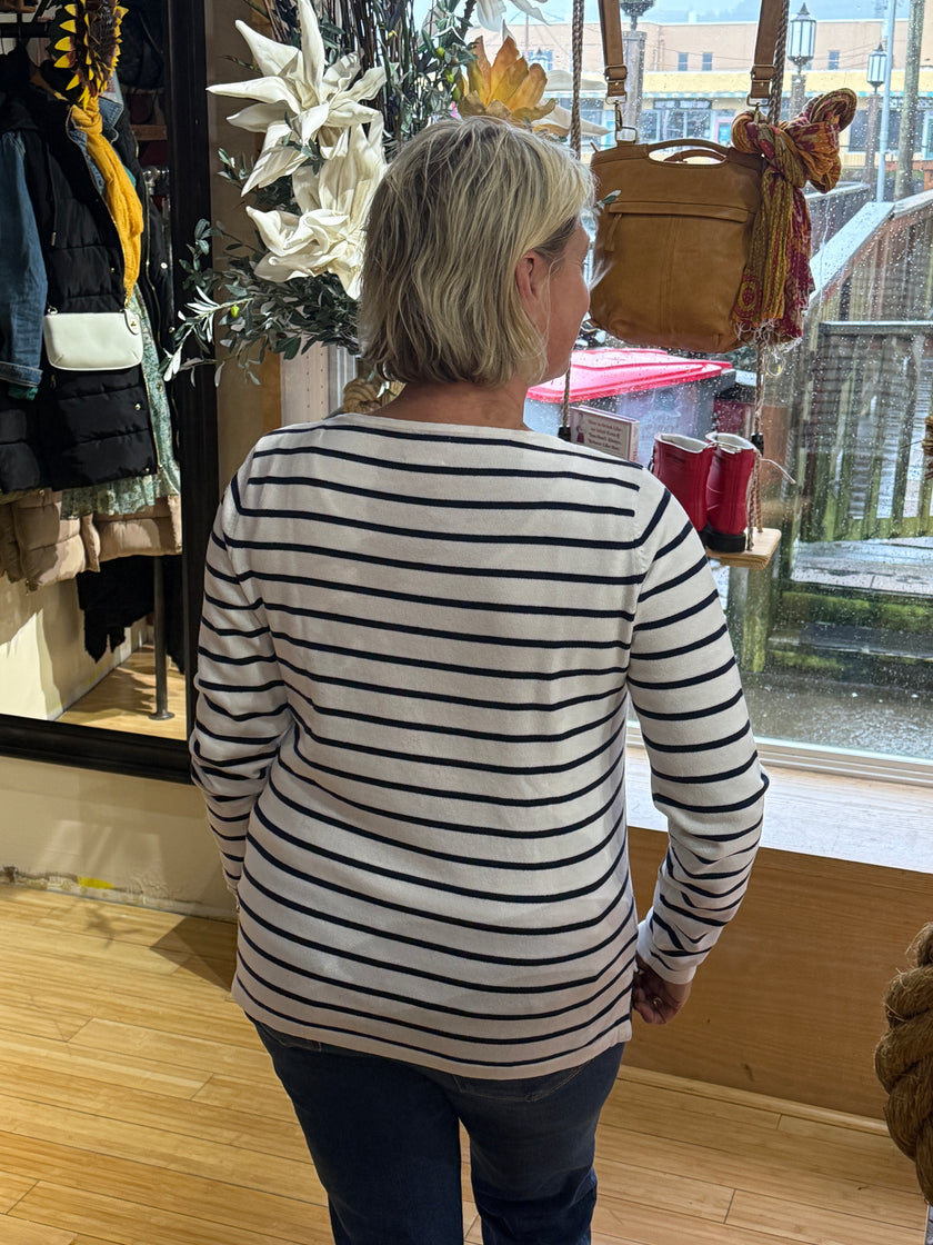 Stripe Weekend Sweater back