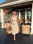 Agatha Striped Midi Dress