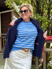 Stripe Beach Sweater styled