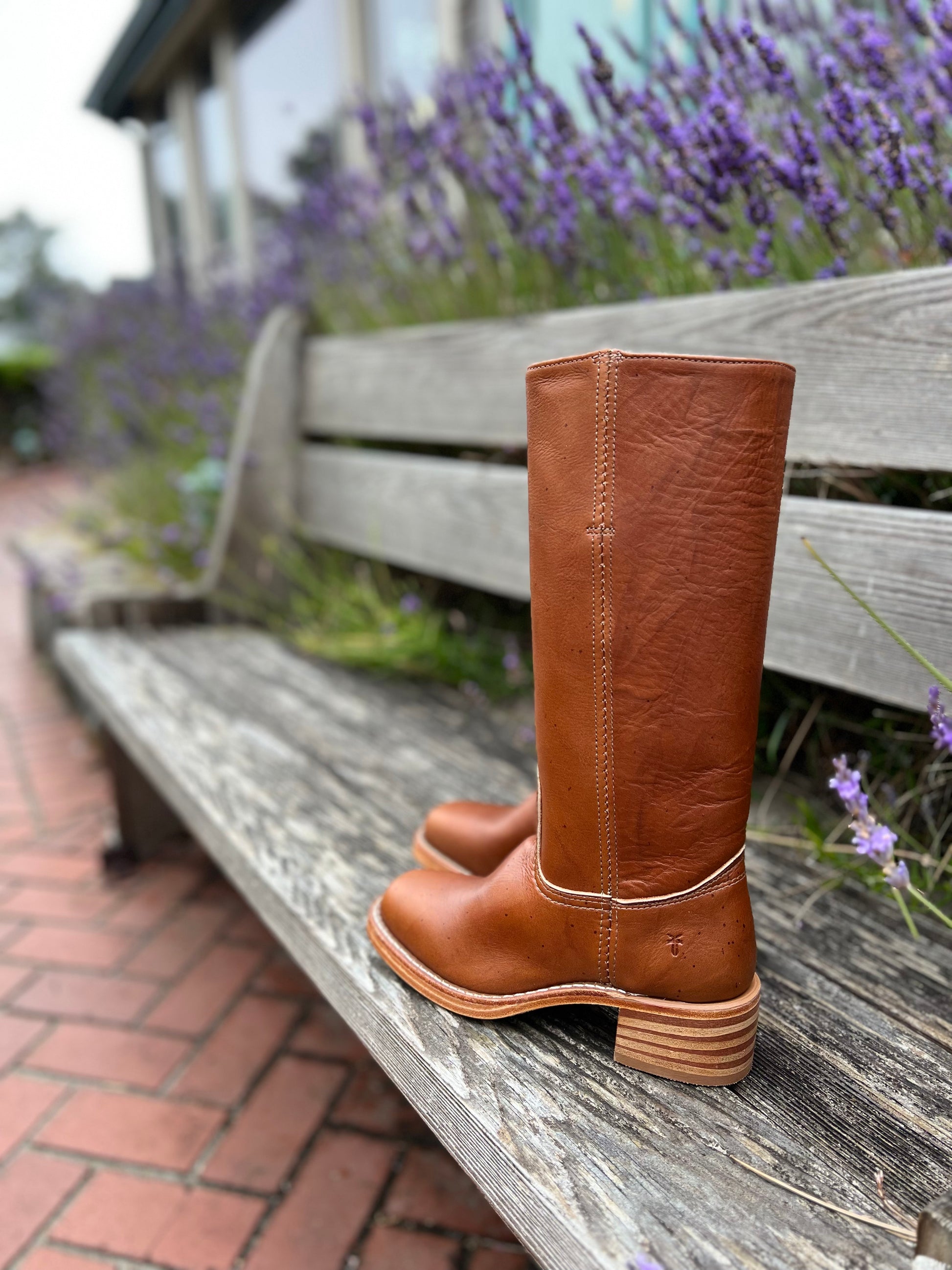Frye Campus Leather Boot - Saddle styled in the wild