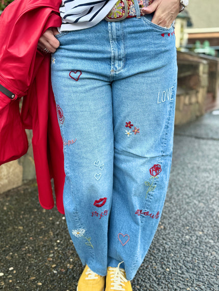 Driftwood Parker Embroidered Denim X Love Notes