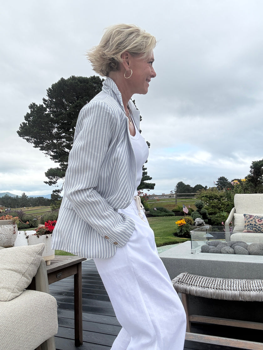 Portside Classic Linen Tailored Blazer