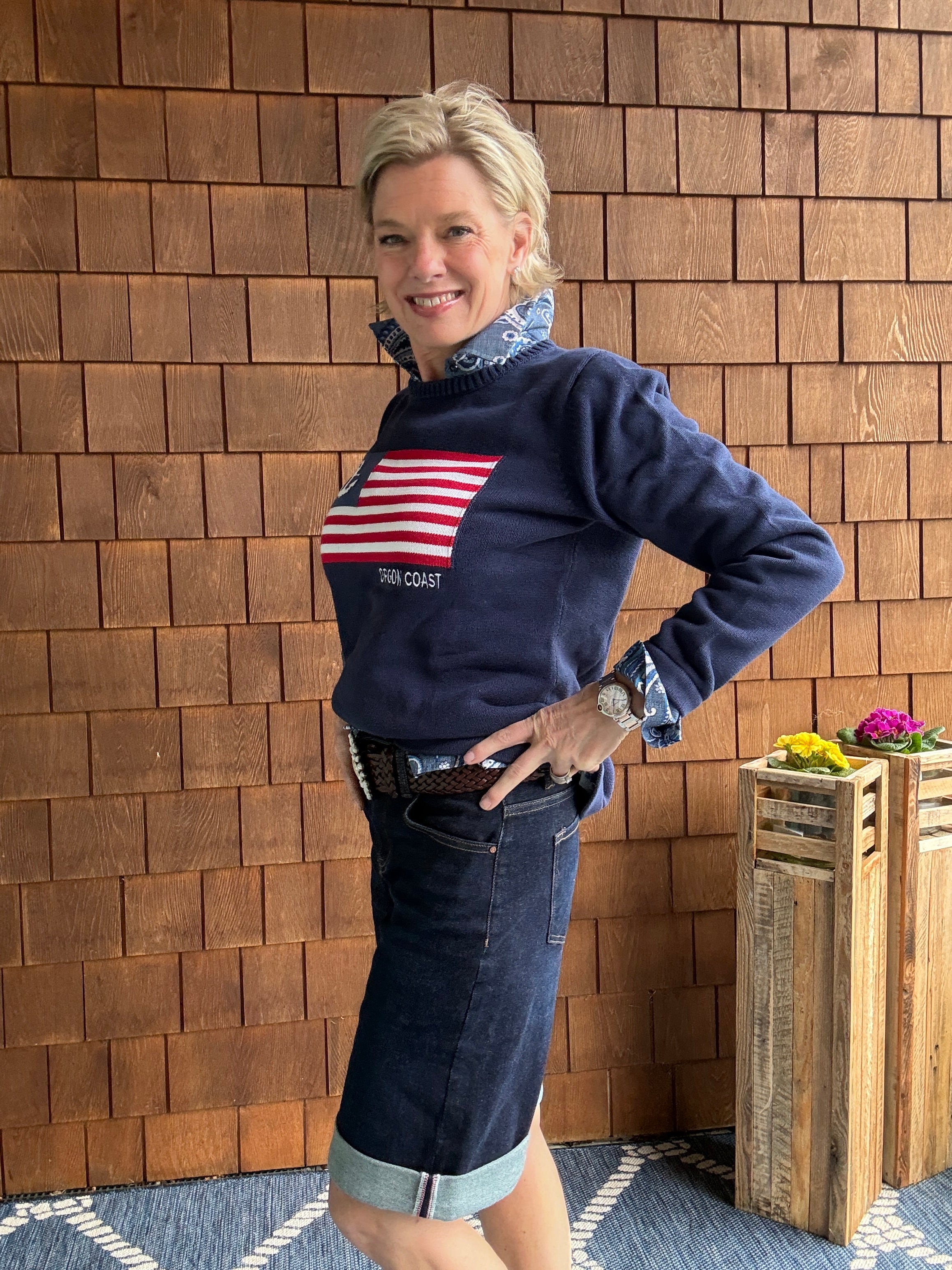 Slouchy Cuffed Hem Jorts side