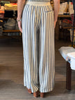 Printed Woven Pants chambray stripe back