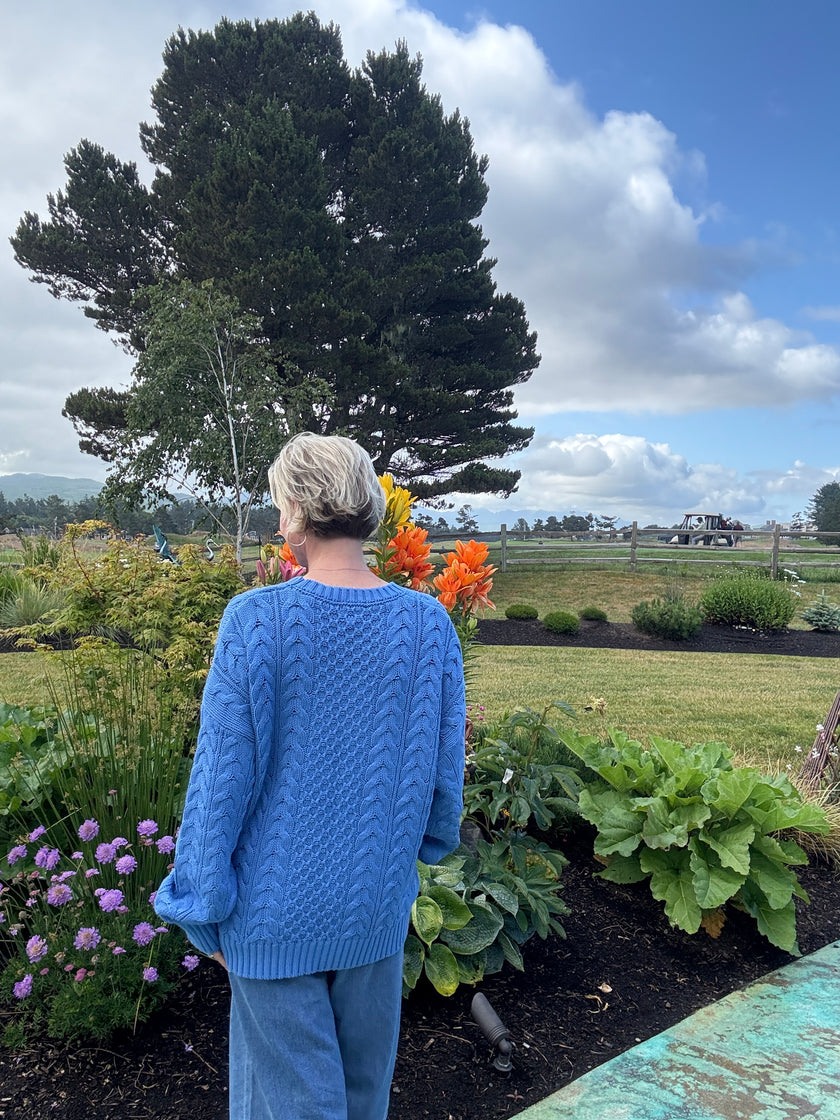 Coastal Spirit Cable Knit Flag Sweater