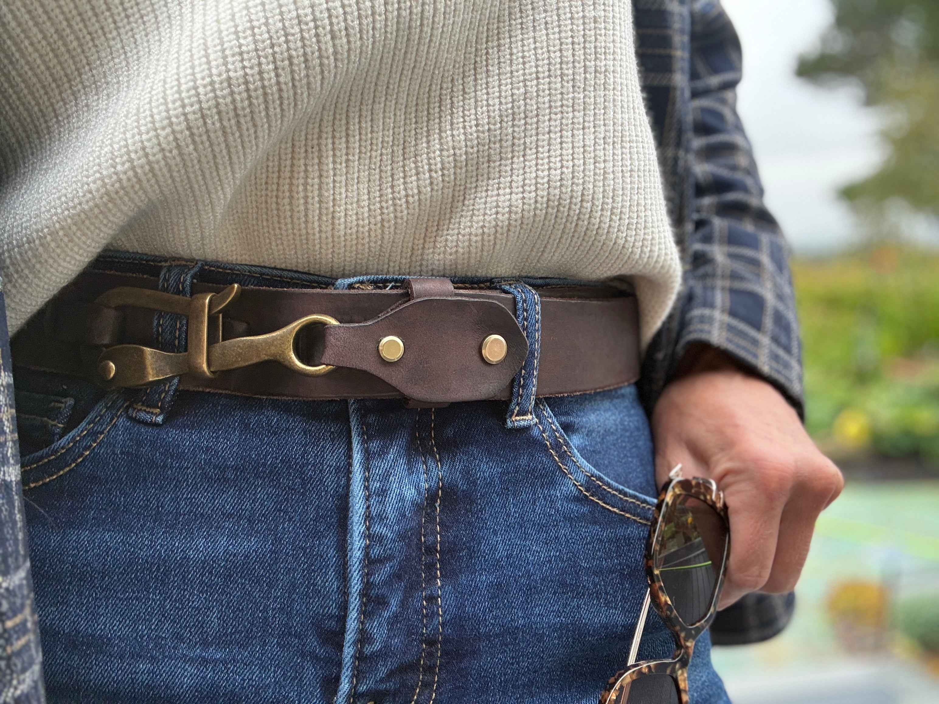 Rugged Handcrafted Vintage Genuine Leather Belt