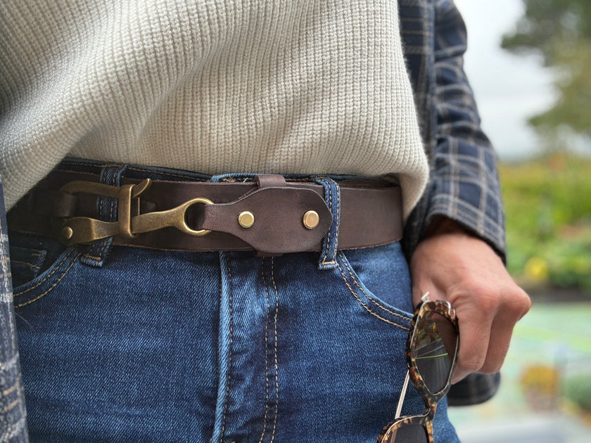 Rugged Handcrafted Vintage Genuine Leather Belt