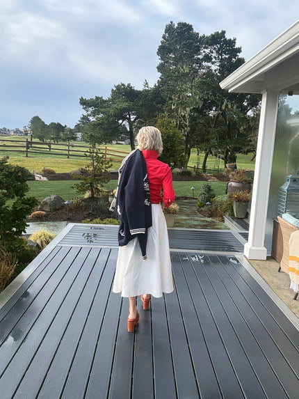 Solid Woven MIDI Skirt