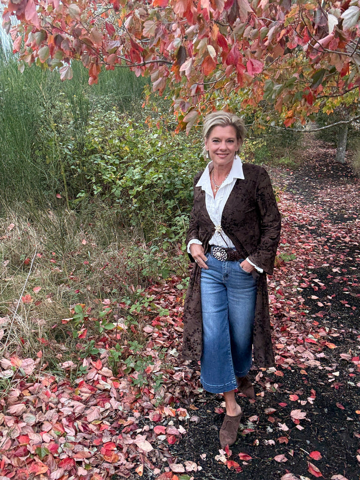 High Rise-Crop Wide-Double Button Detail Jeans