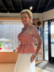 Cherry Basket + Smocked and Flared Tube Top