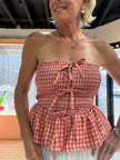 Cherry Basket + Smocked and Flared Tube Top
