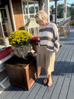 Linen Wide-Leg Bermuda Shorts W Belt