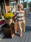 Linen Wide-Leg Bermuda Shorts W Belt