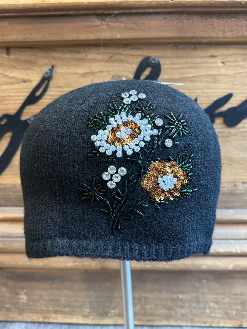 Sequin Wildflower Bouquet Beanie