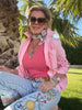 Jodie LS ppo Stripe Shirt front coral white front