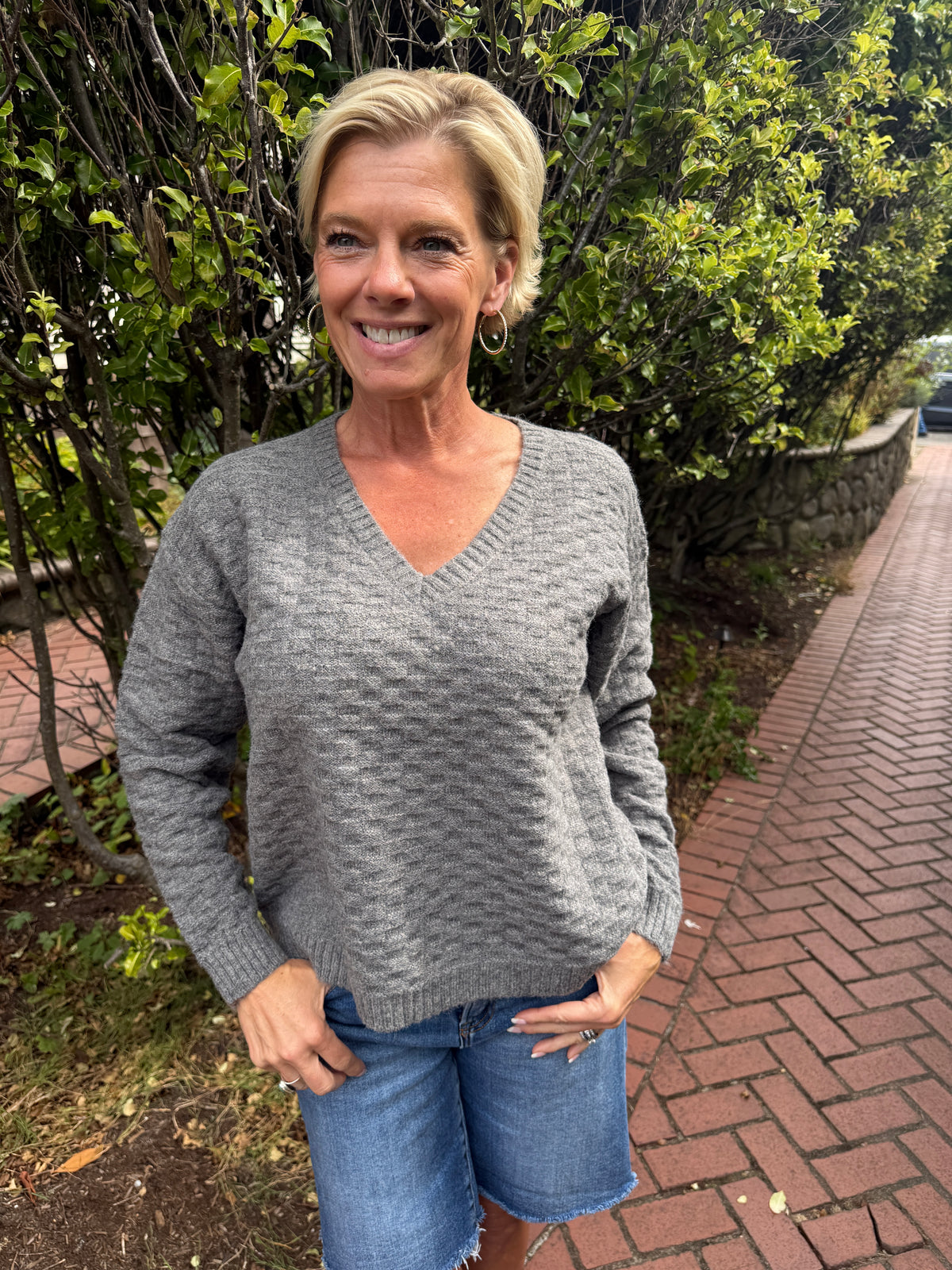 Janet Embossed Knitted Sweater