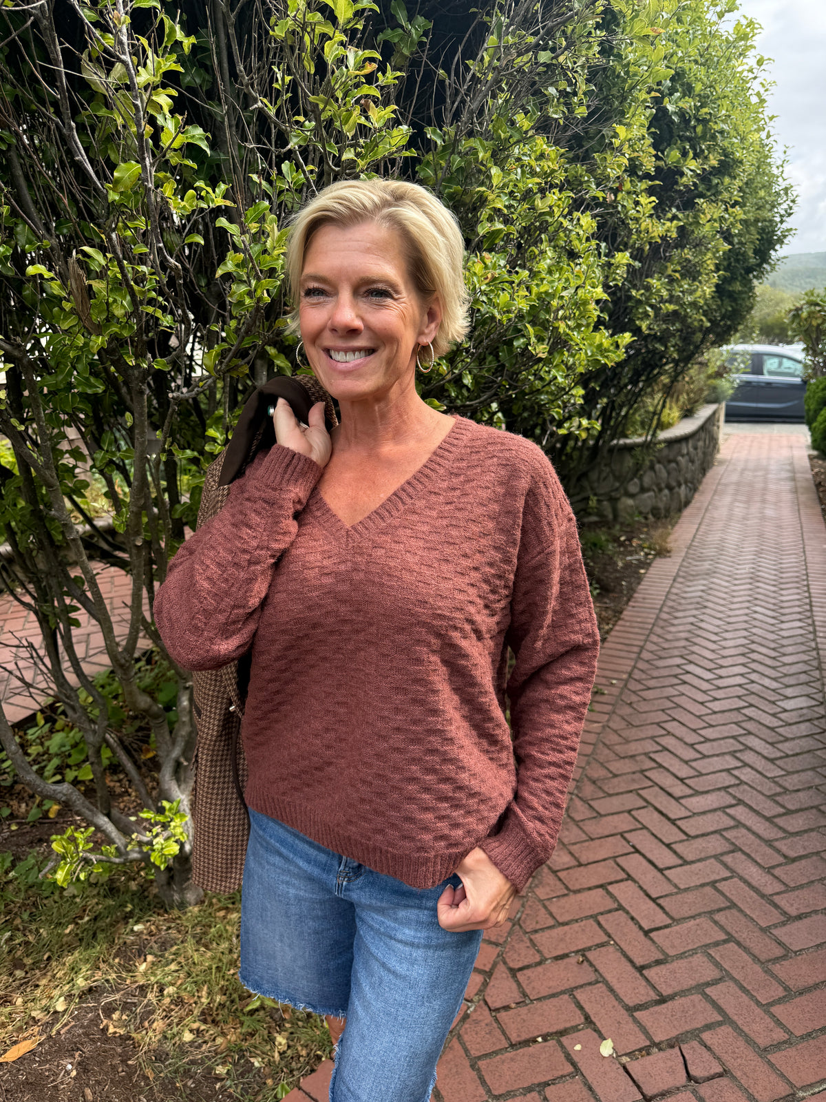 Janet Embossed Knitted Sweater