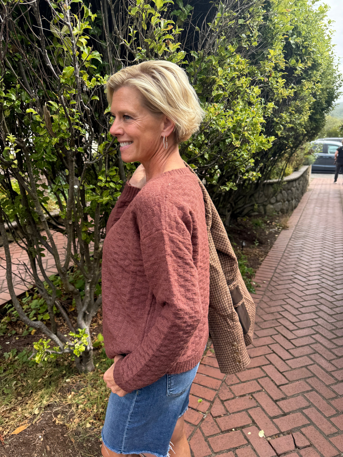 Janet Embossed Knitted Sweater