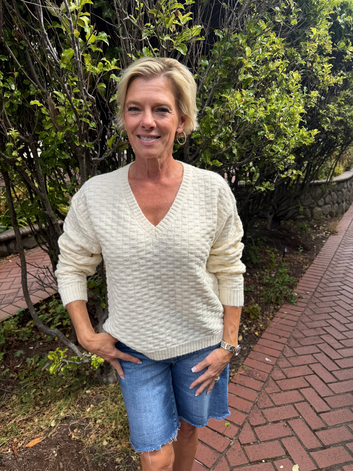 Janet Embossed Knitted Sweater