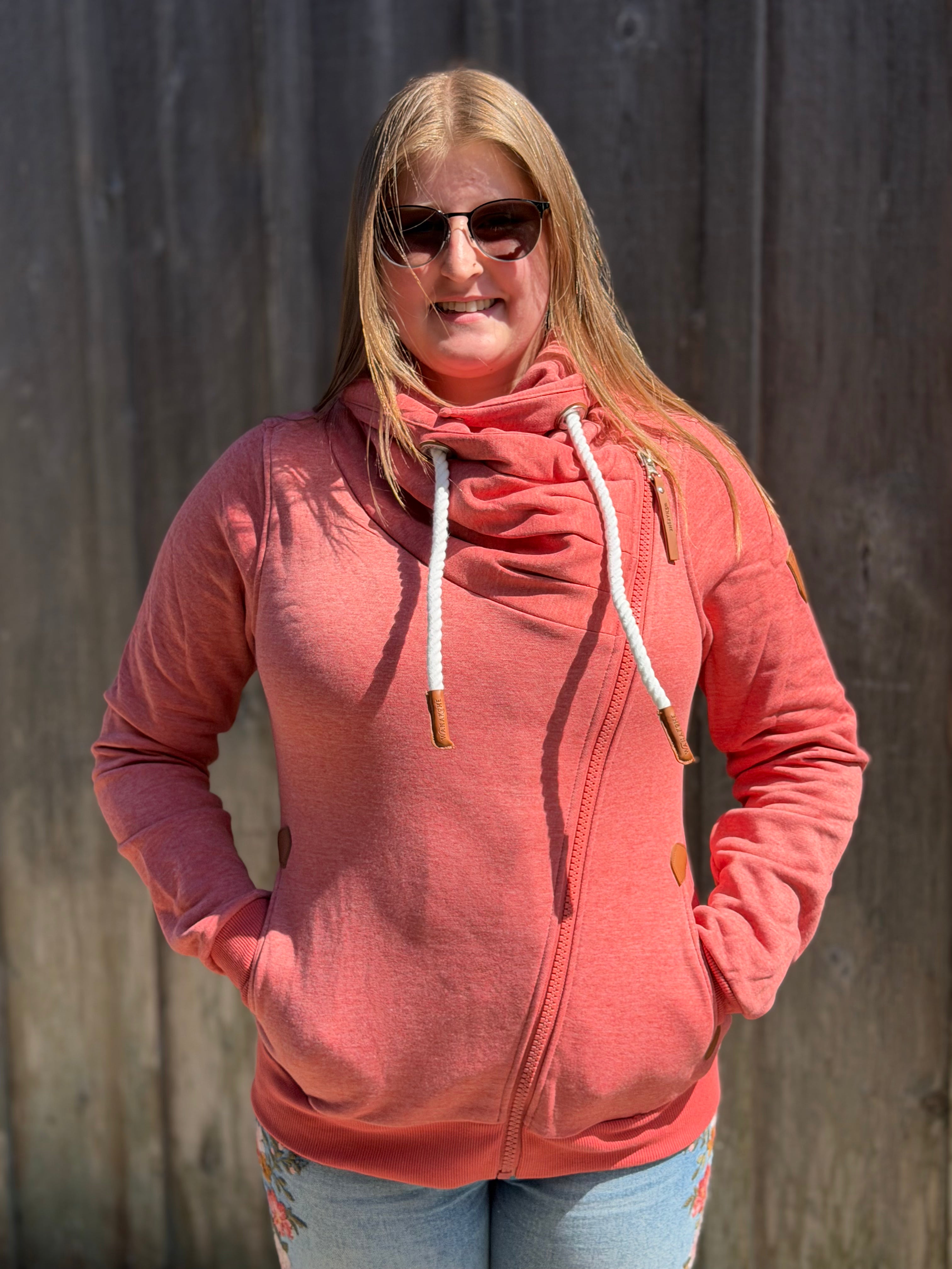 Wanakome Hestia  Zip Cowl Neck
