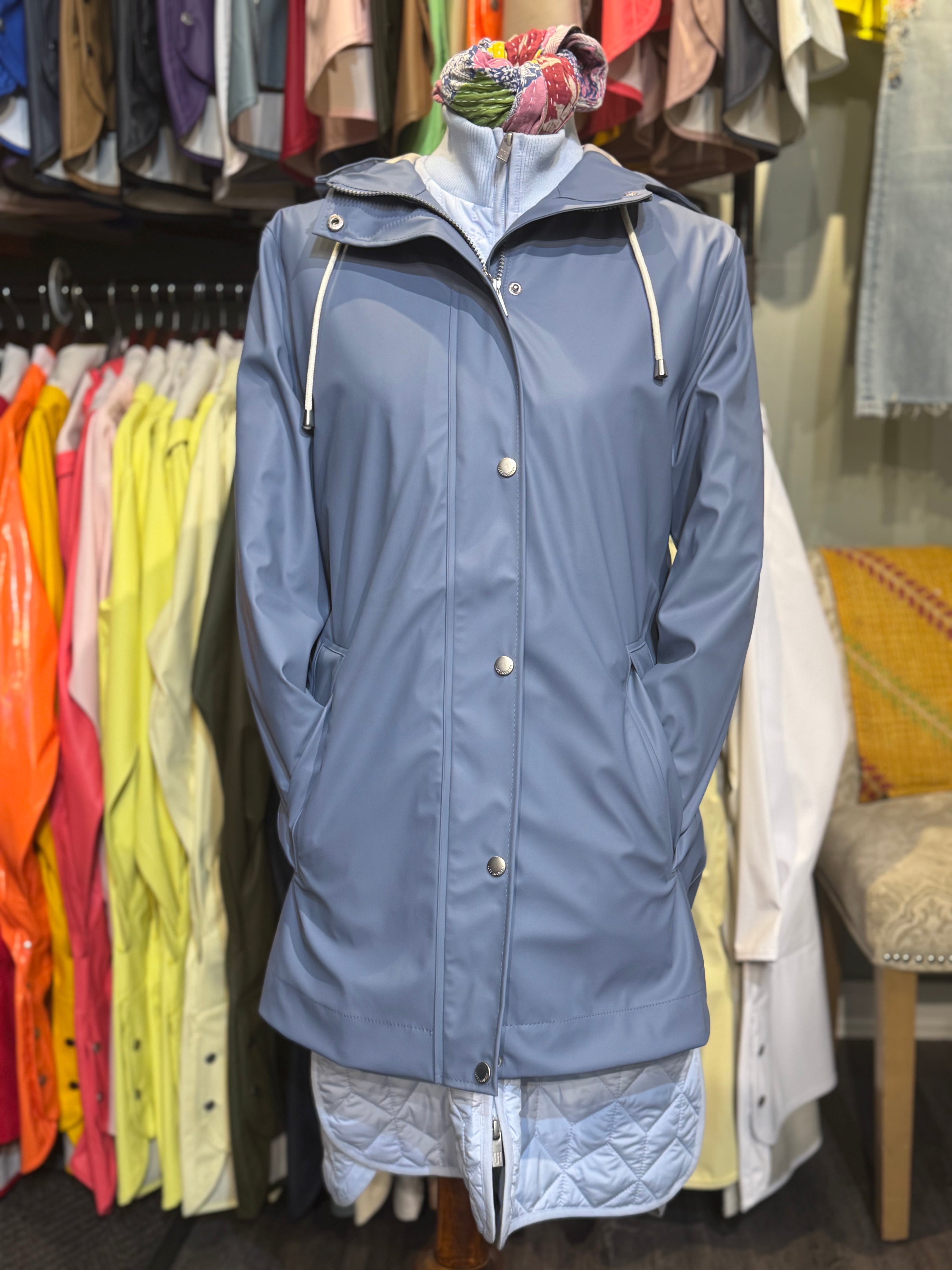 Ilse Jacobsen Rain 228FR Rain Jacket Grey Blue