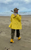 View from the back of a yellow Ilse Jacobsen 228FR Raincoat