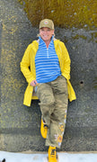 View from the front of a yellow Ilse Jacobsen 228FR Raincoat