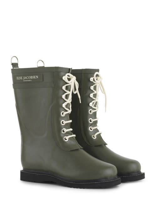 Ilse Jacobsen Rub15 Classic Mid Rain Boot Army_1