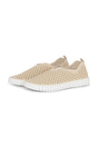 A pair of Kit Ilse Jacobsen Tulip 139 shoes with a laser cut pattern on the upper and a white sole