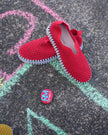 A pair of the Rachelle M exclusive colorway Cannon Beach Cruiser Ilse Jacobsen Tulip 139 shoes with a laser cut pattern on the upper and a white sole