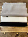 Neutral Colors Italian Knit Rib Chunky Scarf