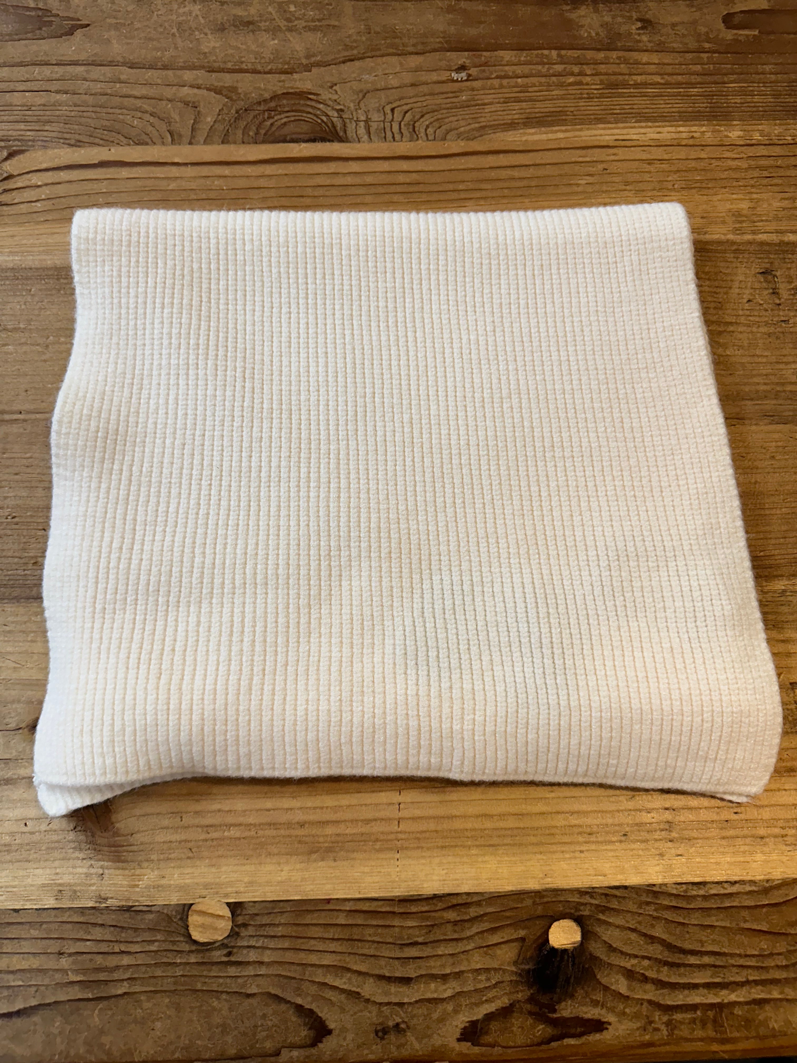 Italian Knit Rib Chunky Scarf Earth Beige