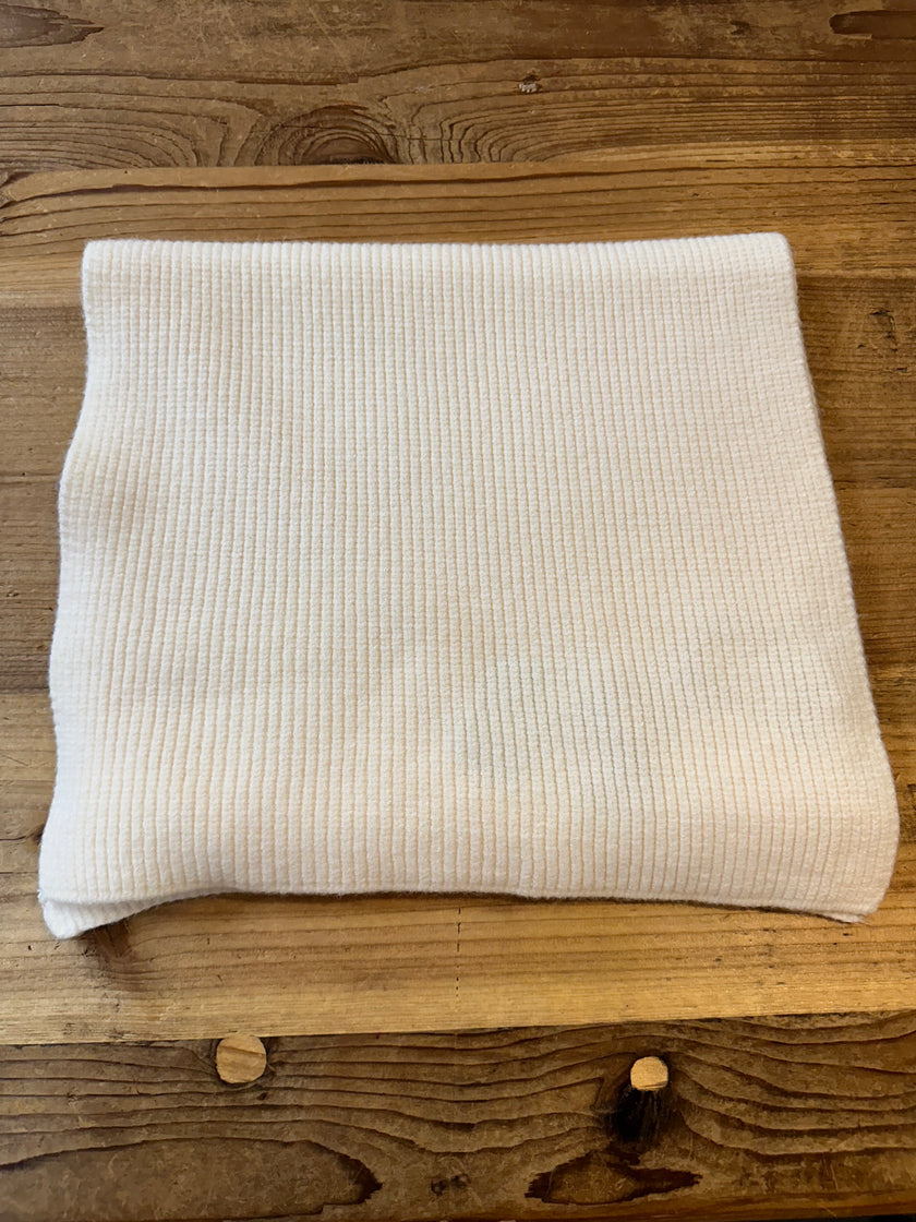 Italian Knit Rib Chunky Scarf Earth Beige