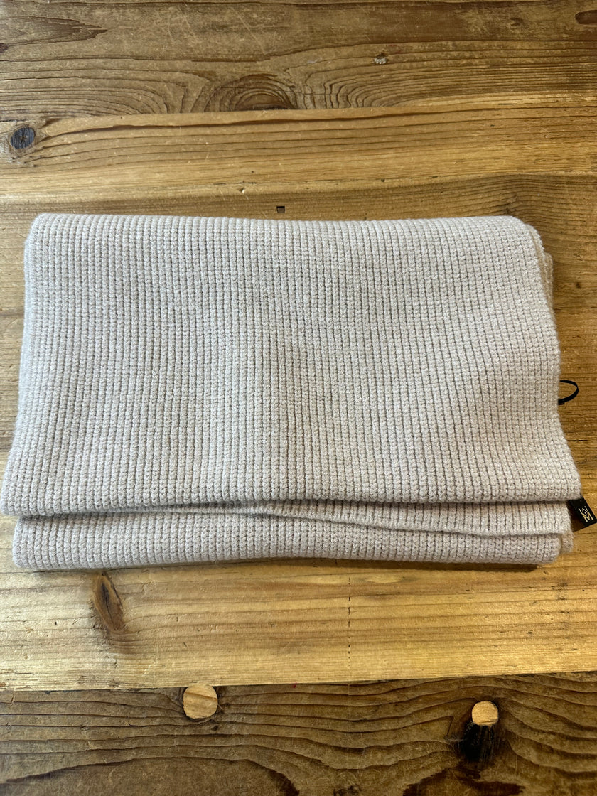 Italian Knit Rib Chunky Scarf Panna Cotta