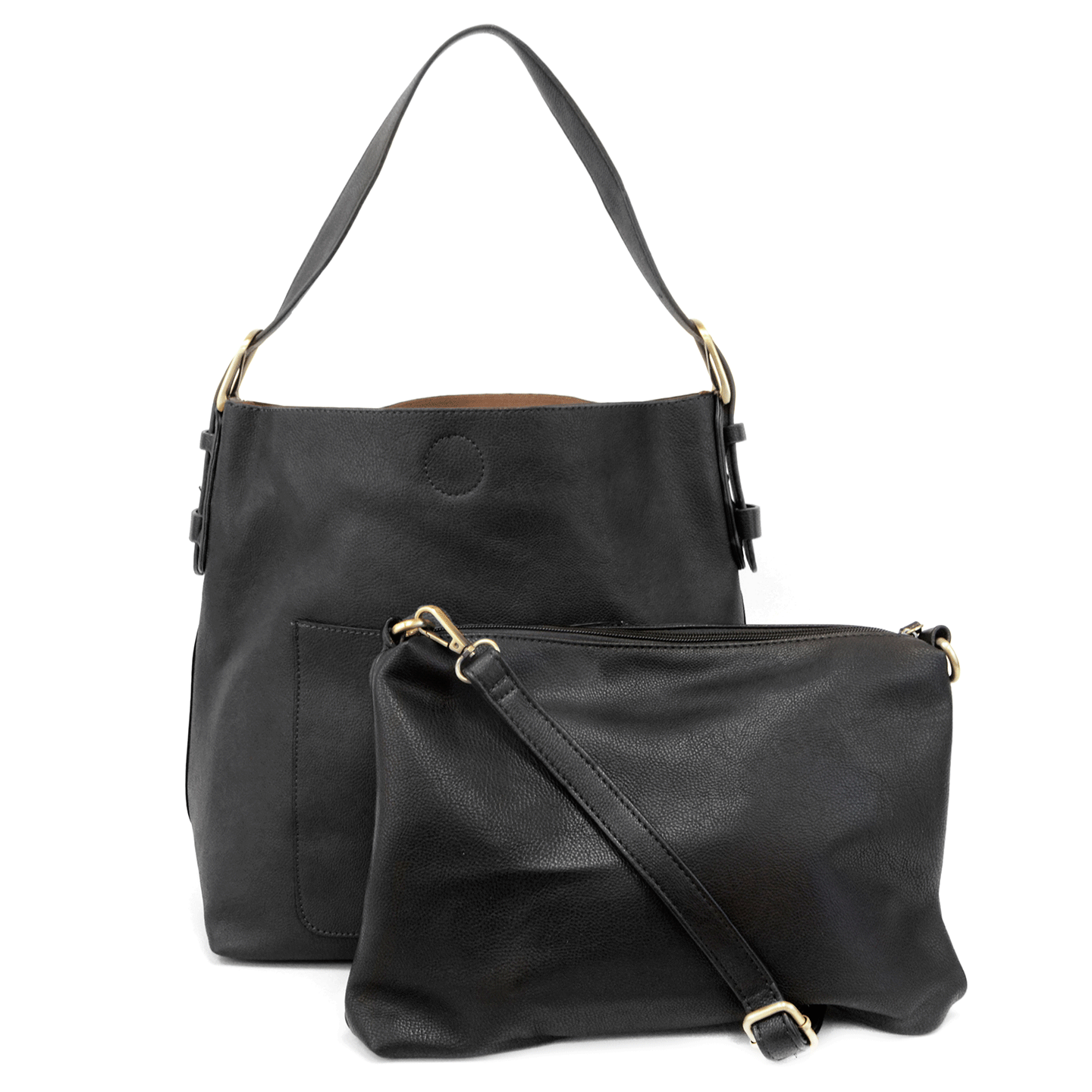 Joy Hobo 2 In 1 Handbag black/black with interior pouch out