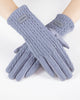 Stocking Stitch Texture Gloves gray
