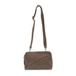 Taupe Crossbody with Woven Wrist Strap