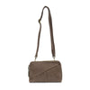 Taupe Crossbody with Woven Wrist Strap