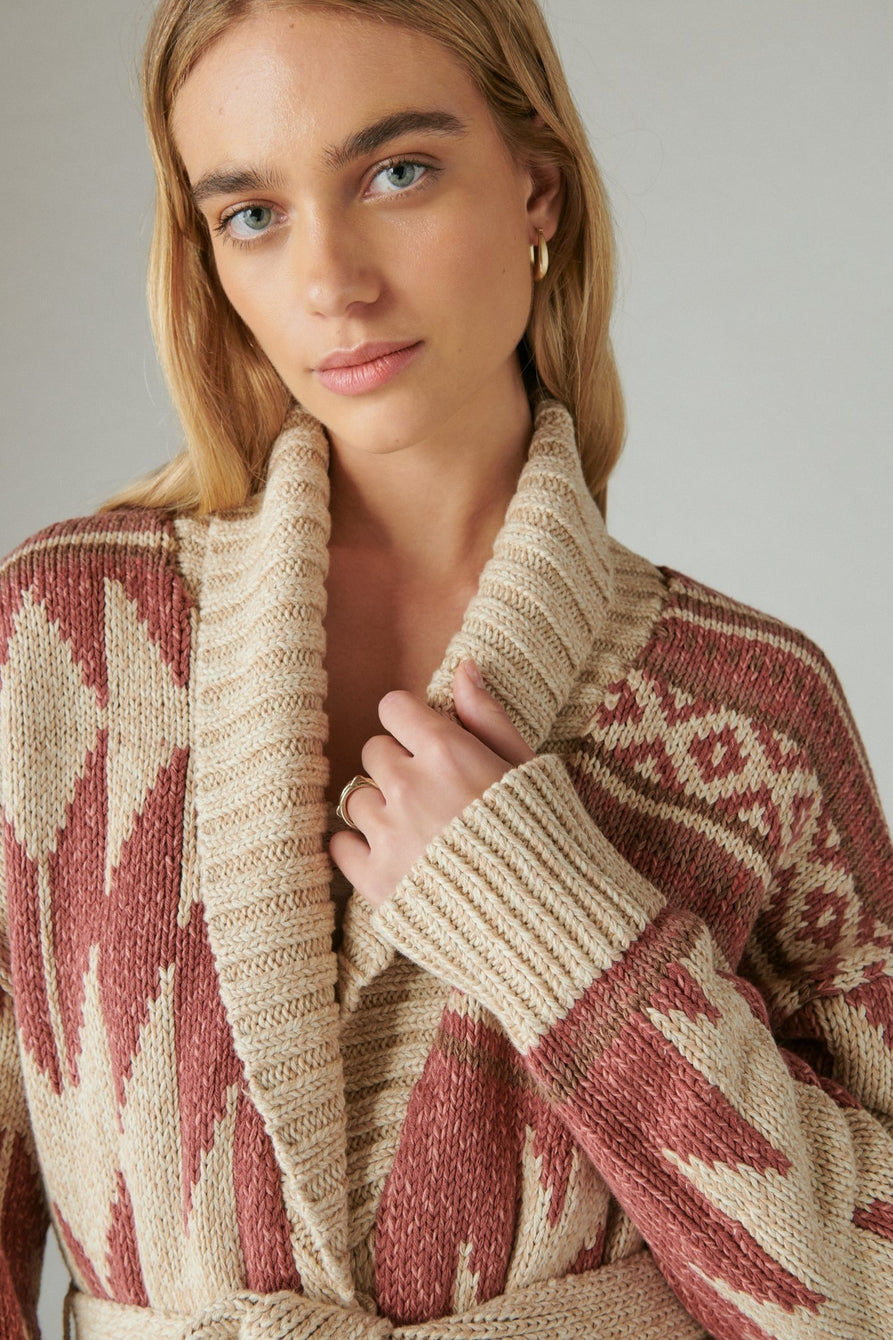 Lucky Brand Heritage Cardigan - Front Close Up (Closed)