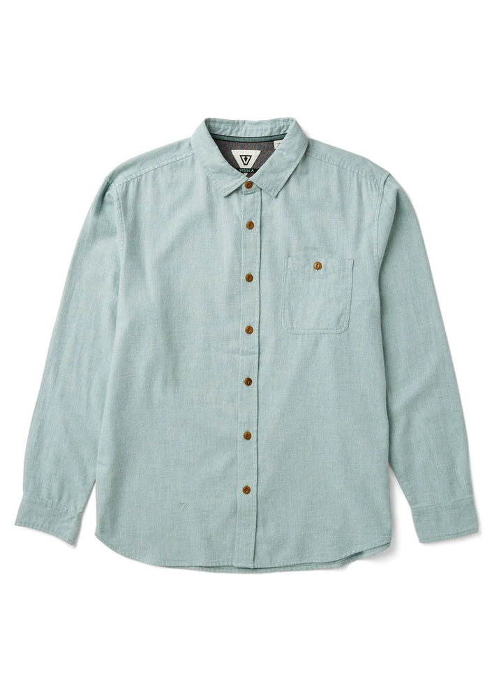 Go To LS Shirt front heather agave