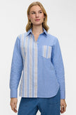 Meghan LS Seersucker Shirt front button down