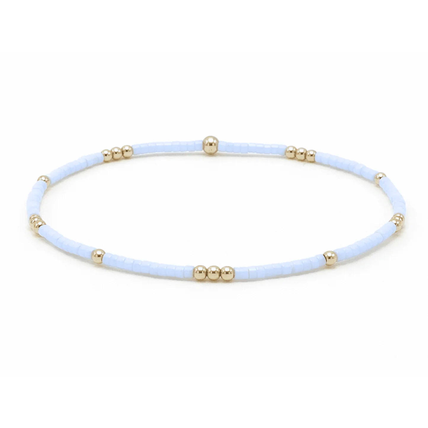 BLUE GRAY + Gold Bracelet