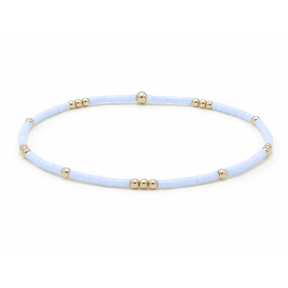 BLUE GRAY + Gold Bracelet