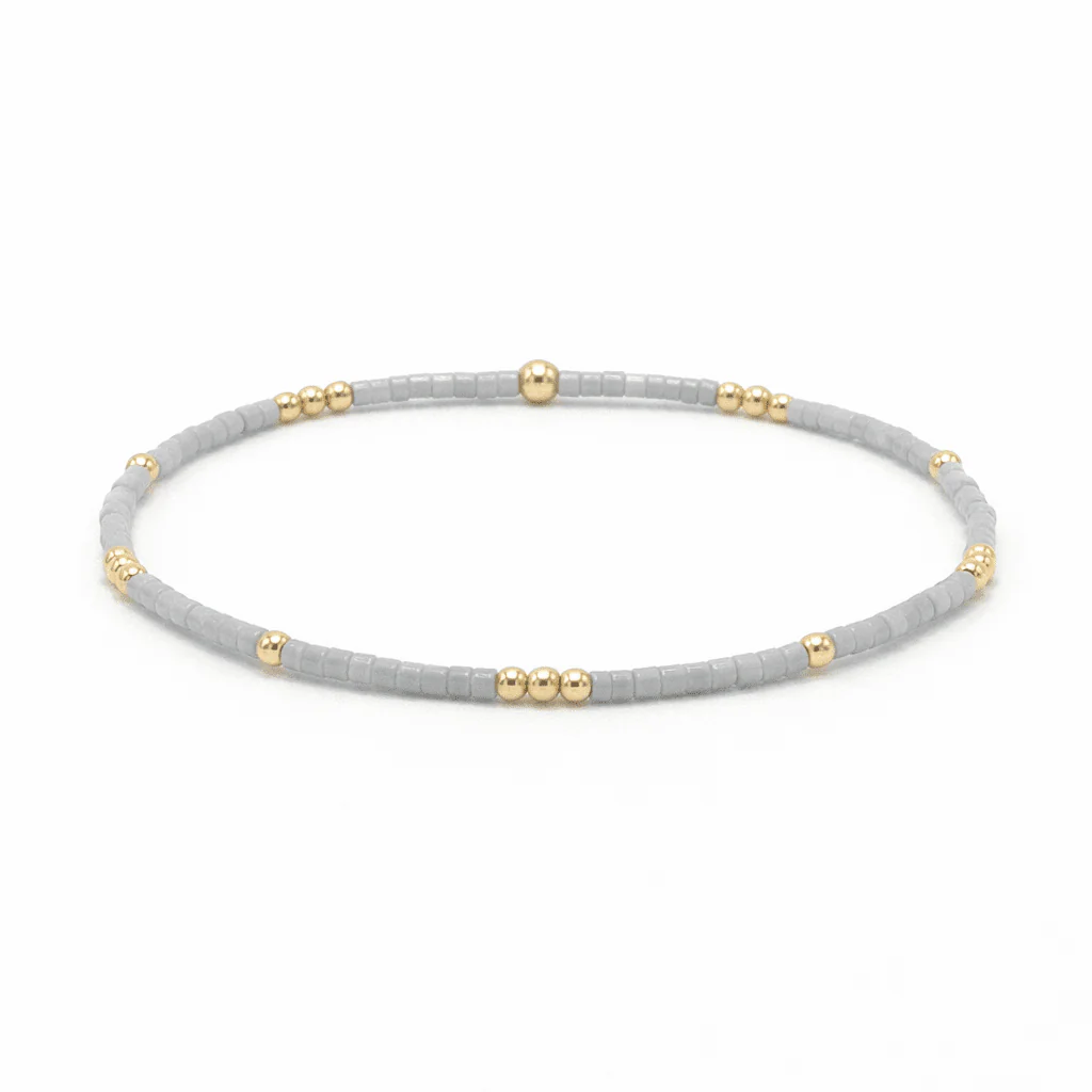 CLOUD GRAY + Gold Bracelet