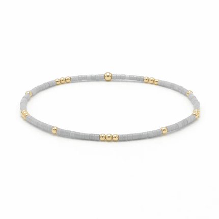 CLOUD GRAY + Gold Bracelet