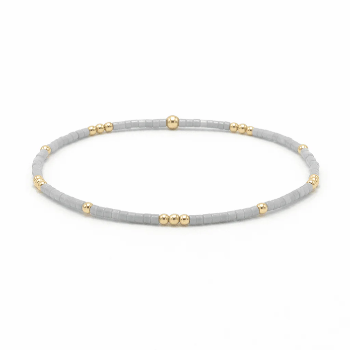CLOUD GRAY + Gold Bracelet